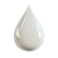 Generated AI a white drop of water on transparent background png