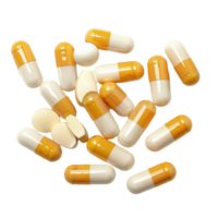 Generated AI many pills on transparent background png