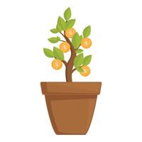 illustration of a potted plant with dollar coins as leaves, symbolizing financial growth vector