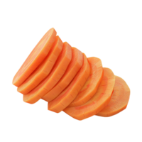 Generated AI carrot slices on transparent background png