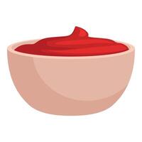 ilustración de un cuenco de salsa de tomate vector