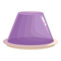 Purple gelatin dessert illustration on white background vector