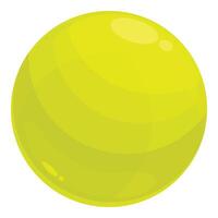 brillante amarillo tenis pelota ilustración vector