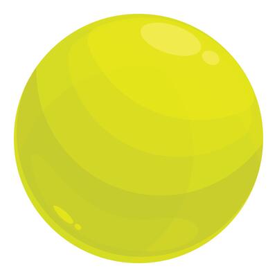 Bright yellow tennis ball illustration