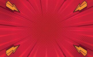 a red background with a star in the center. vector