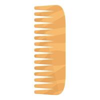 Wooden comb isolated on white background vector