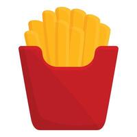 Cartoon french fries in red carton vector