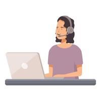 Customer service representative at work vector