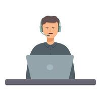 Customer support operator at work vector