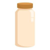 Blank label glass jar with wooden lid vector