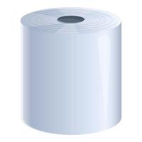 Isolated toilet paper roll on white background vector