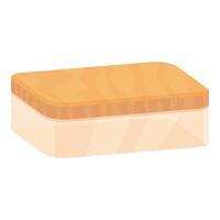 Clean and simple illustration of a block of butter vector