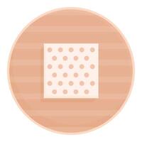 galleta con agujeros icono en beige antecedentes vector