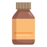 Flat design of an unbranded medicine bottle with blank label vector