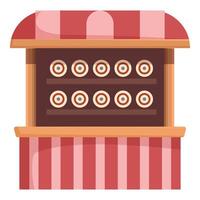 Flat design cartoon doughnut stand illustration vector