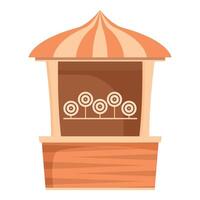 illustration of a colorful shooting gallery booth with targets, ideal for fairground themes vector