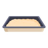 Unbaked pie dough in pan vector