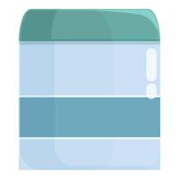 ilustración de un pulcro, contemporáneo refrigerador diseño con un minimalista estilo vector