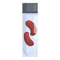 Cartoon kidney beans in a glass jar illustration vector