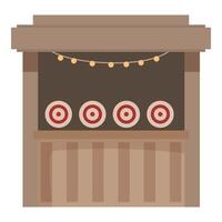 Cartoon style shooting gallery booth illustration vector