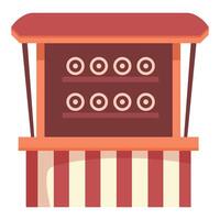 Cartoon vintage theater ticket booth illustration vector