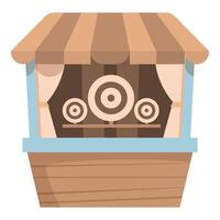 Digital illustration of a small cartoonstyle street kiosk, ideal for map icons or games vector