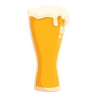 Vibrant illustration of a full beer glass with foam vector