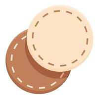 Isometric illustration of wooden round boards vector