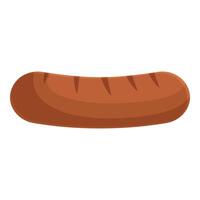 Flat design of a grilled hot dog, ideal for menu graphics and food content vector