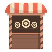 illustration of a charming cartoonstyle bakery facade with awning vector