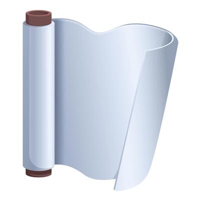 Blank white scroll icon
