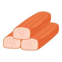 Isometric cartoon swiss rolls illustration vector