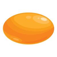 Vibrant orange candy drawing with glossy highlights vector