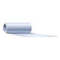 Roll of white paper unfurling on white background vector