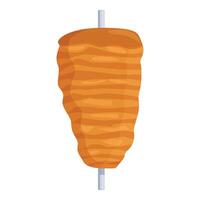 illustration of a shawarma meat spit vector