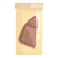 Jar with a brown object in it vector