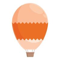 Orange hot air balloon illustration vector