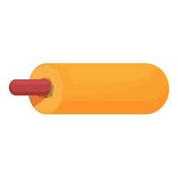 illustration of a vibrant orange popsicle, perfect for summer graphics vector