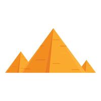 Cartoon illustration of golden pyramids vector