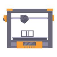 Digital illustration of a 3d printer in operation vector