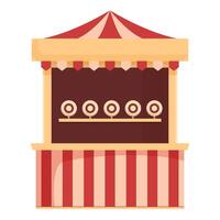 Vintage carnival game booth illustration vector