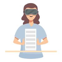 Virtual reality user interface concept vector