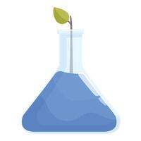 Plant sprout in laboratory flask vector