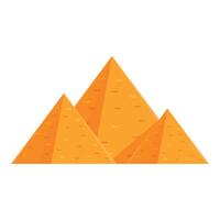 Simplistic illustration of orange pyramids vector