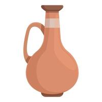 Detailed illustration of a classic terracotta pitcher isolated on white background vector