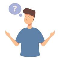Confused man with question mark vector