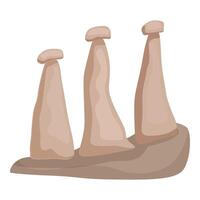 Cartoon desert rock formations illustration vector