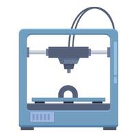 Digital illustration of a sleek, modern 3d printer with a detailed design vector