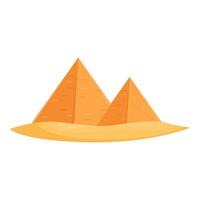 Vibrant illustration of the iconic egyptian pyramids on a desert background vector