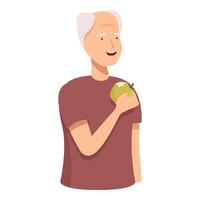 Senior woman enjoying a healthy snack vector